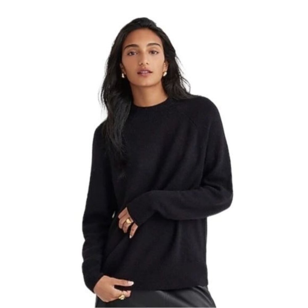 J Crew Rollneck Black sweater in Supersoft yarn merino wool & alpa size XXS